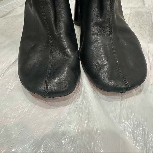 Celine Elliptic Nappa Lambskin Leather Black Heeled Ankle Boots Phoebe Philo 40 - Picture 10 of 15